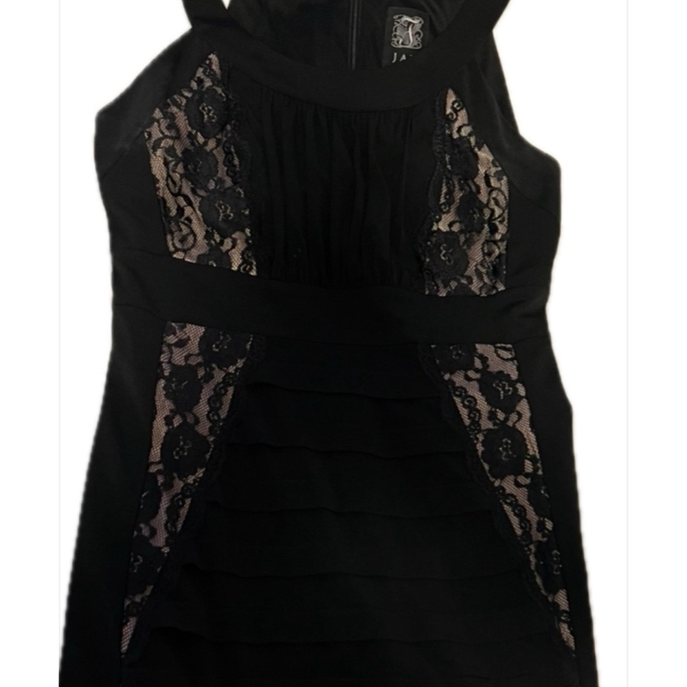 Jax Black Backless Sheath Dress with Halter Neckline for Cocktail